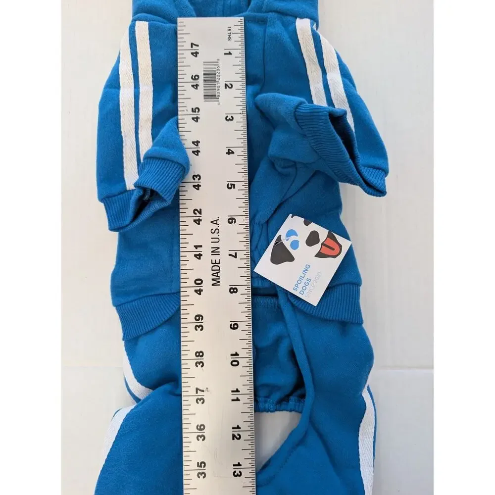 Lot 6 Dog Days Dog Tracksuit Small Blue Pet Sweatsuit Jogging Suit NEW